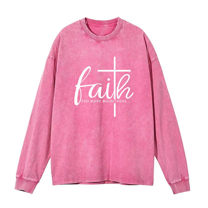 Christian Shirts for Women Faith Can Move Mountains