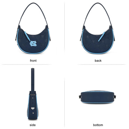 NCAA Crescent Shoulder Bag for Women, Half Moon Clutch Purses for Birthday/Graduation Gifts