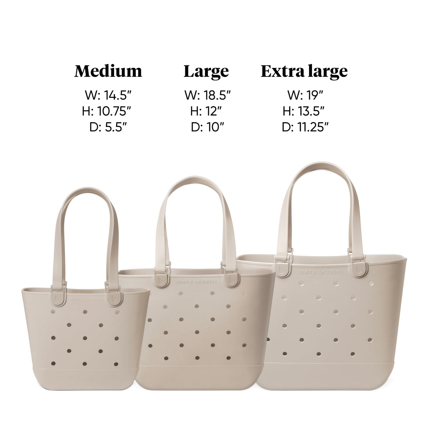 Simple Modern Waterproof Rubber Beach Bag | Large | Black