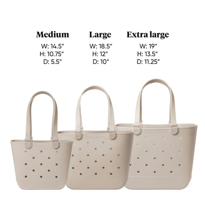 Simple Modern Waterproof Rubber Beach Bag | Large | Black