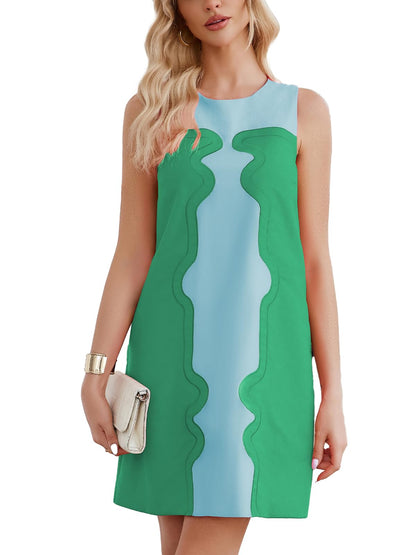 Ladyful Color Block Shift Dress