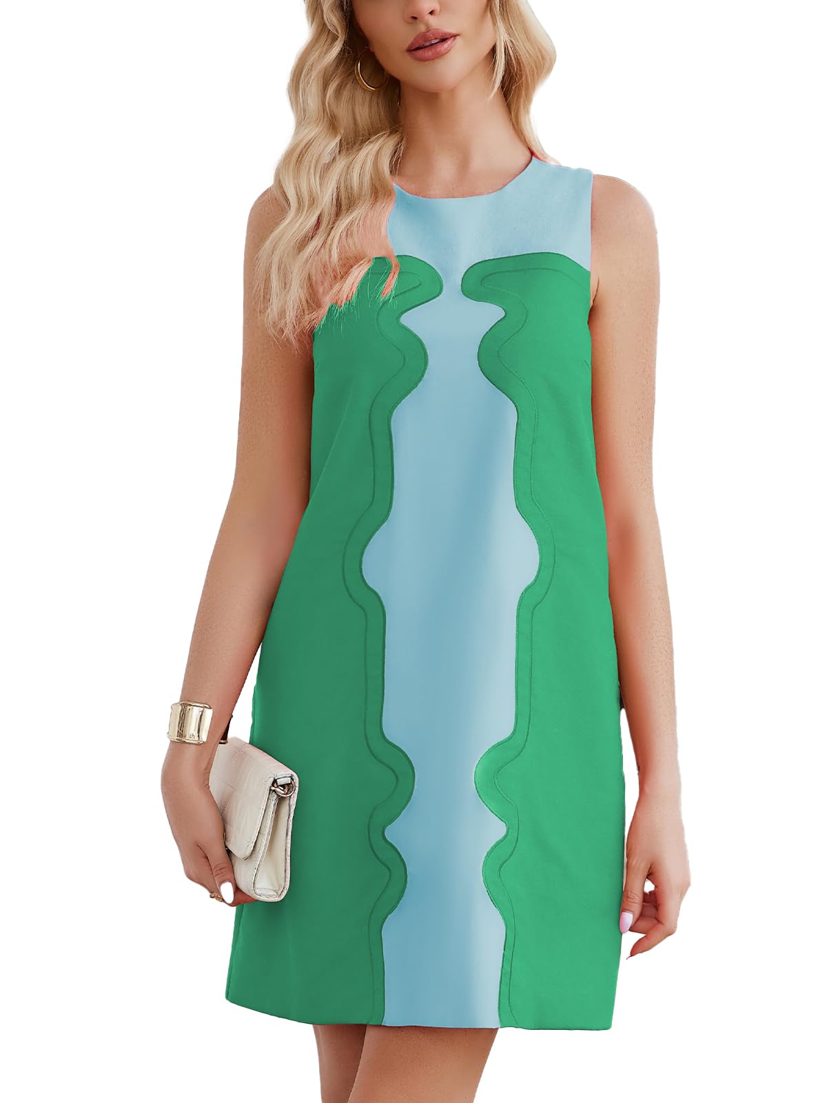 Ladyful Color Block Shift Dress