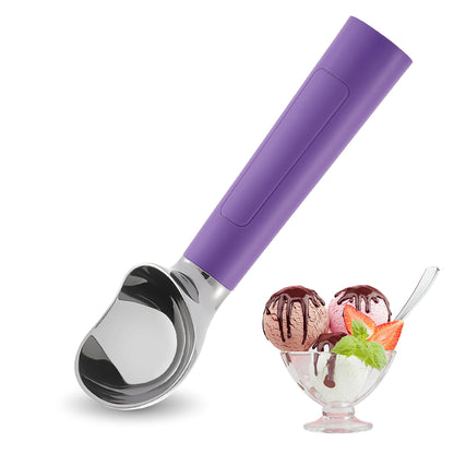 Heated Ice Cream Scoop Rechargeable, Electric Warming Ice Cream Scooper with LED Display, Heats to 158°F for Hard Ice Cream, Easy for Seniors & Kids, IP67 Waterproof (White, 2 oz)