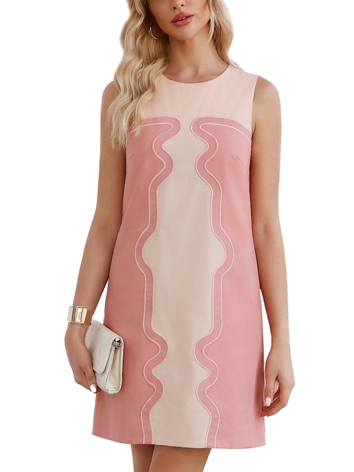 Ladyful Color Block Shift Dress