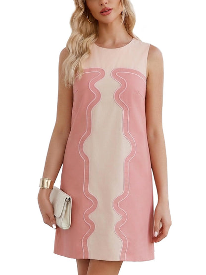Ladyful Color Block Shift Dress