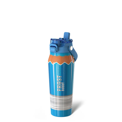 Frost Buddy 24oz Insulated Water Bottle - Straw & Chug Lid - Leak-Proof | Sip-or-chug dual lid | Ice-cold for 24+ hours | Cup-holder friendly