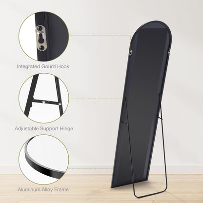 DUMOS 59"x16" Arched Full Length Mirror with Stand