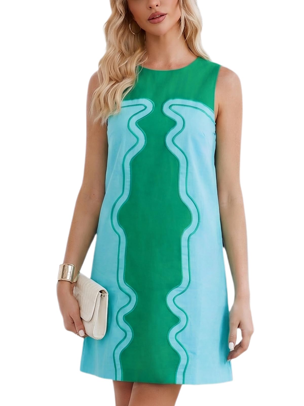 Ladyful Color Block Shift Dress