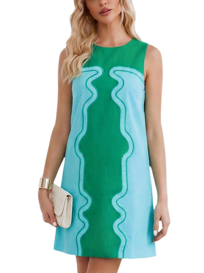 Ladyful Color Block Shift Dress