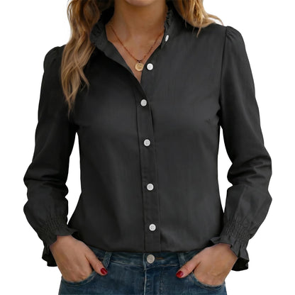 Funlingo Women's Striped Button Down Shirt