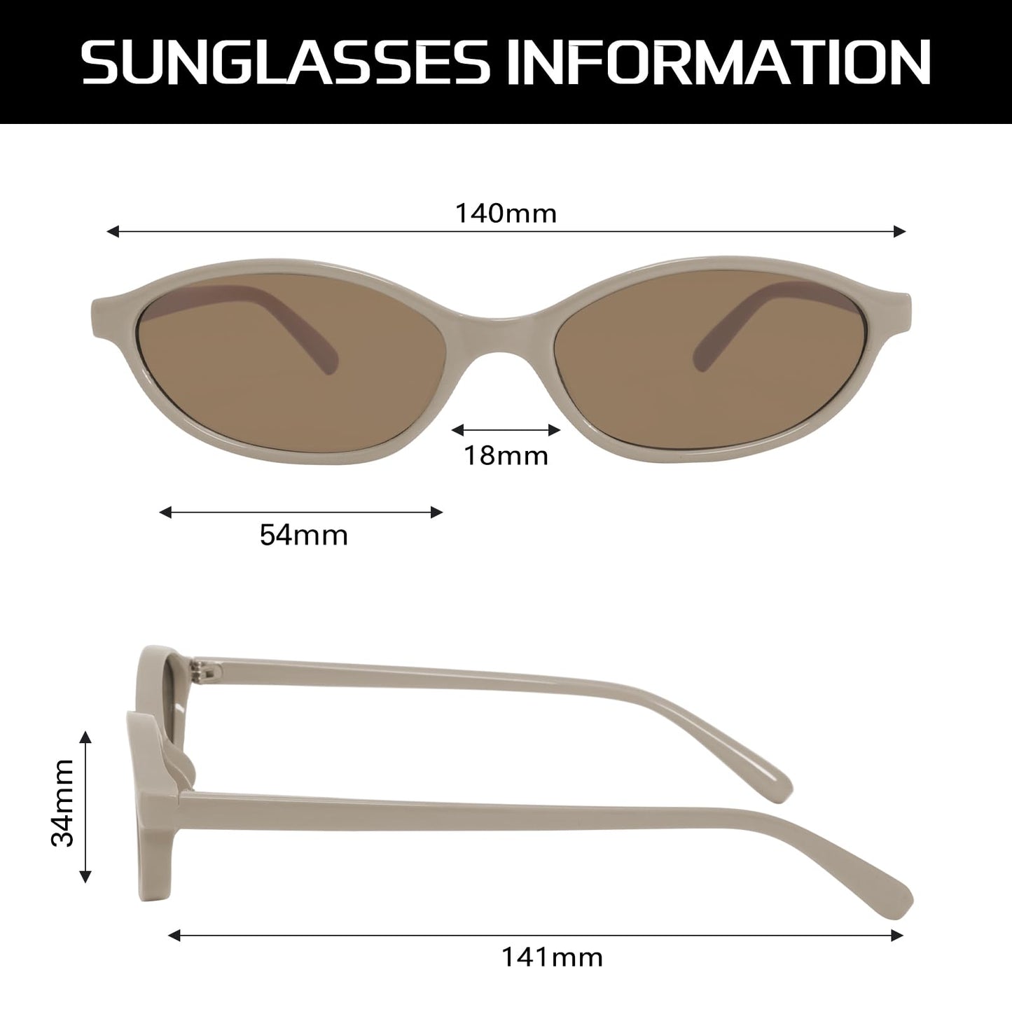 GUVIVI Retro Oval Sunglasses for Women