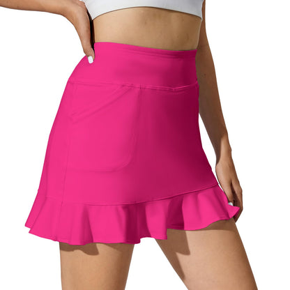 M MOTEEPI 15" Golf Skorts for Women with 4 Pockets High Waisted Ruffle Athletic Tennis Casual Skirts Summer