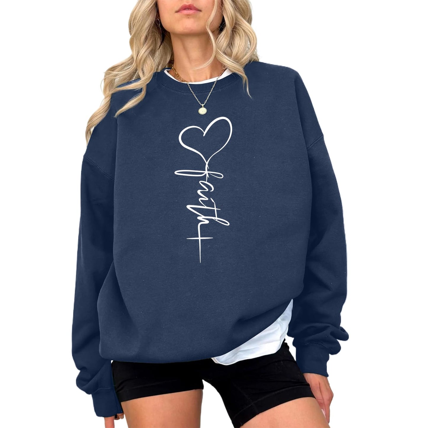 KIEKIECOO Faith Christian Sweatshirts