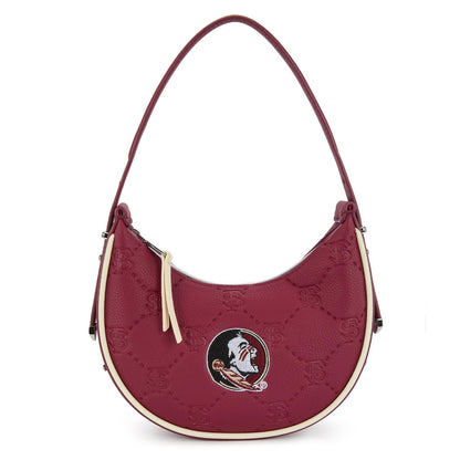 NCAA Crescent Shoulder Bag for Women, Half Moon Clutch Purses for Birthday/Graduation Gifts