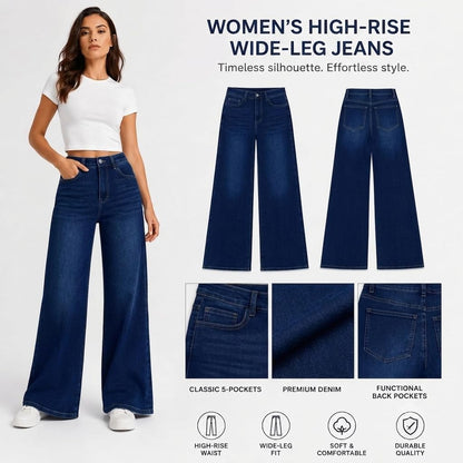 Women's High Waisted Wide Leg Jeans