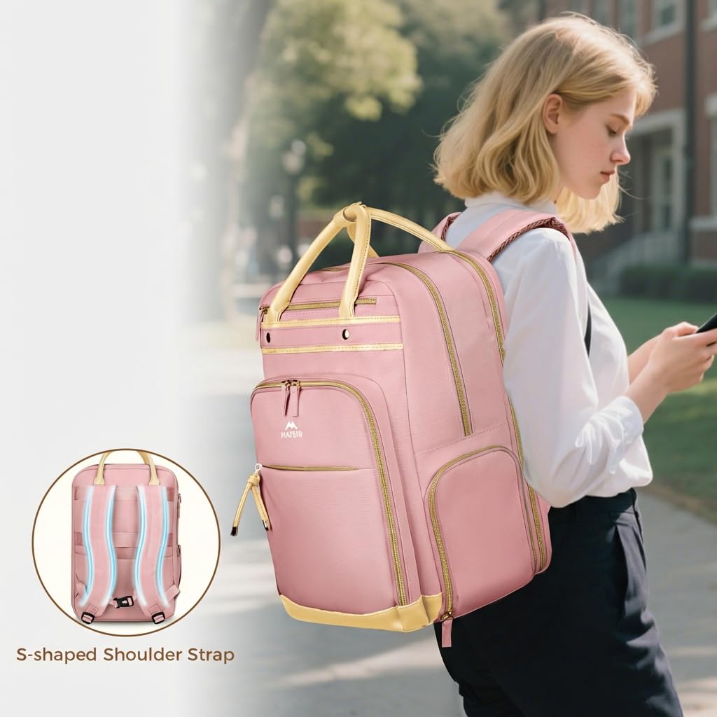 MATEIN Teacher Backpack with Lunch Compartment, 15.6 Inch Laptop Backpack | Detachable, with Organized Pocket, Commute Office College, Computer Backpacks for Men Women, Meal Prep Bag, Gift for Nurse