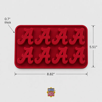 Masterpieces Fanpans Ncaa Alabama Crimson Tide Silicone Ice Cube Tray Set - Fun Alabama Merchandise, Dishwasher Safe