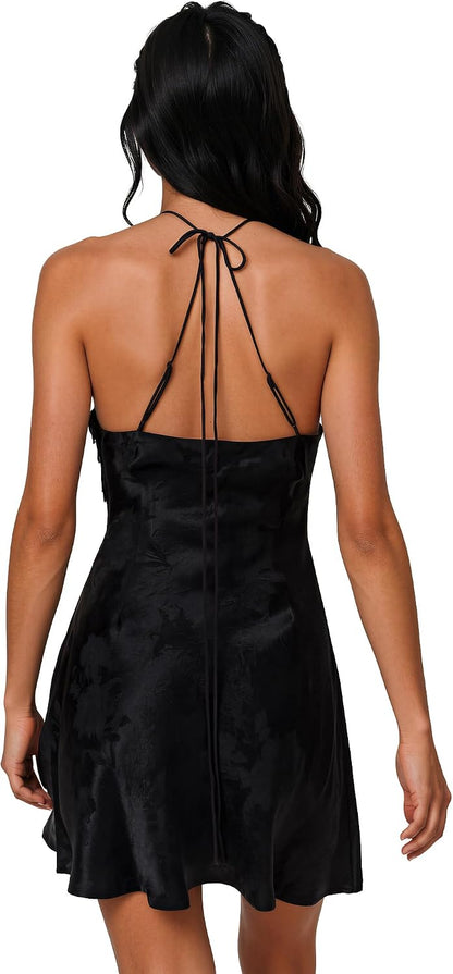 For Love & Lemons Women's Adrift Halter Mini Dress