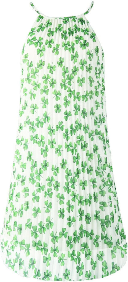 Ellames 2026 Summer Pleated Casual Swing Dress with Belt