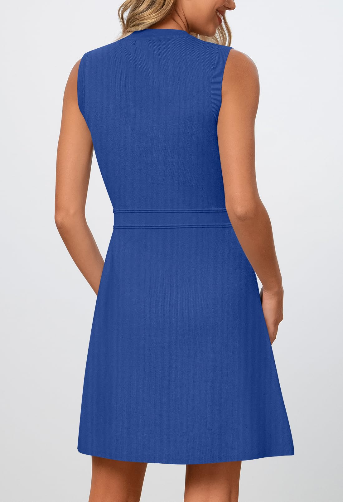 MEROKEETY Womens Summer Business Casual Mini Sweater Dress