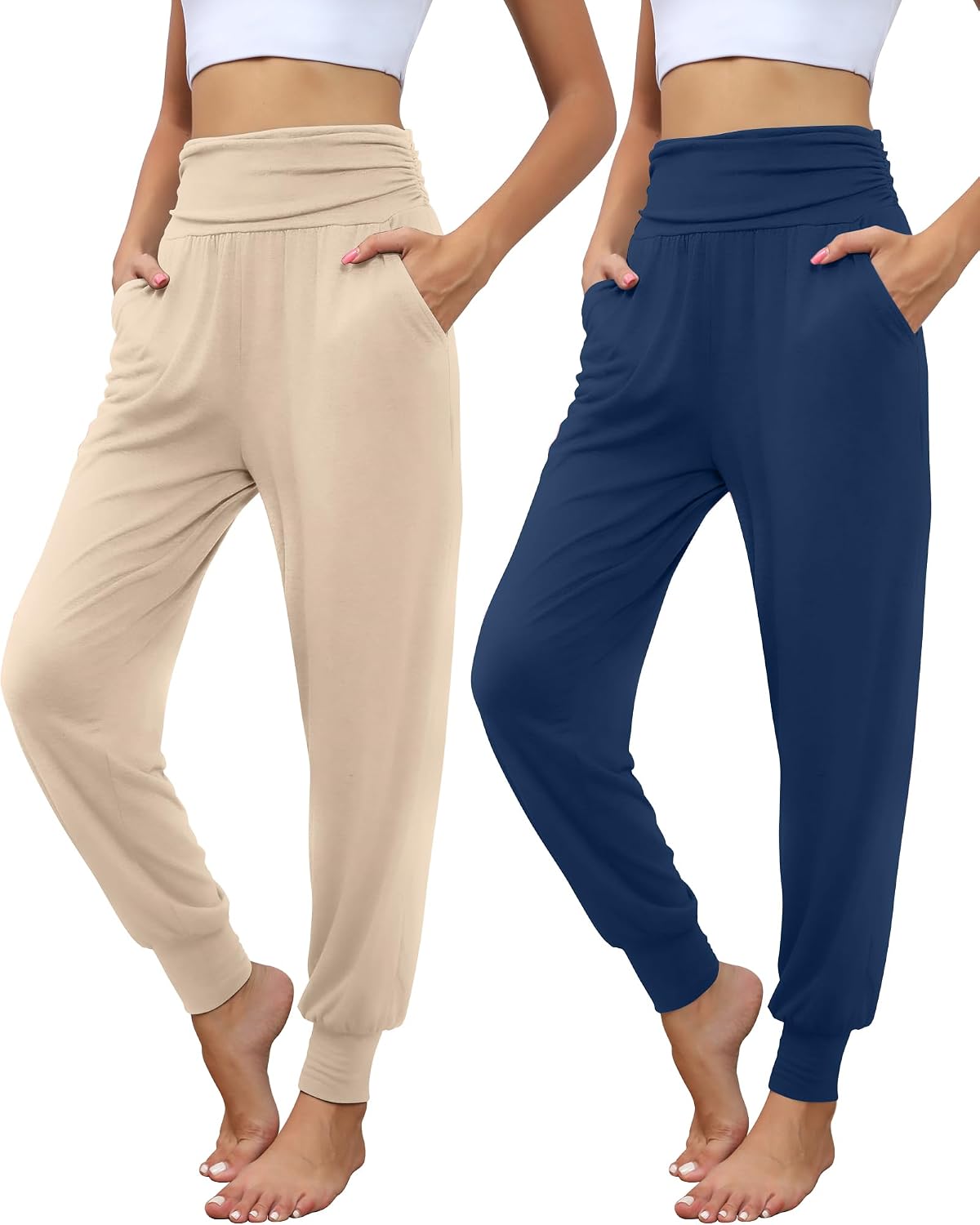 Locoowai 2 Pack Women's Yoga Sweatpants with Pockets