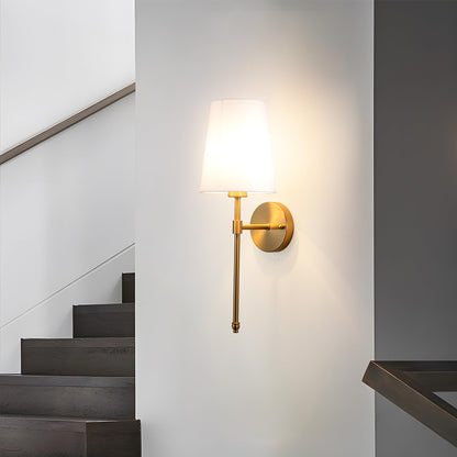 YHCDLAMP Battery Operated Wall Sconce Light with Remote Control, Dimmable Wall Sconce Set of 2 with White Fabric Shade, Wireless Battery Operated Wall Lamp for Bedroom Living Room, Bulb Included