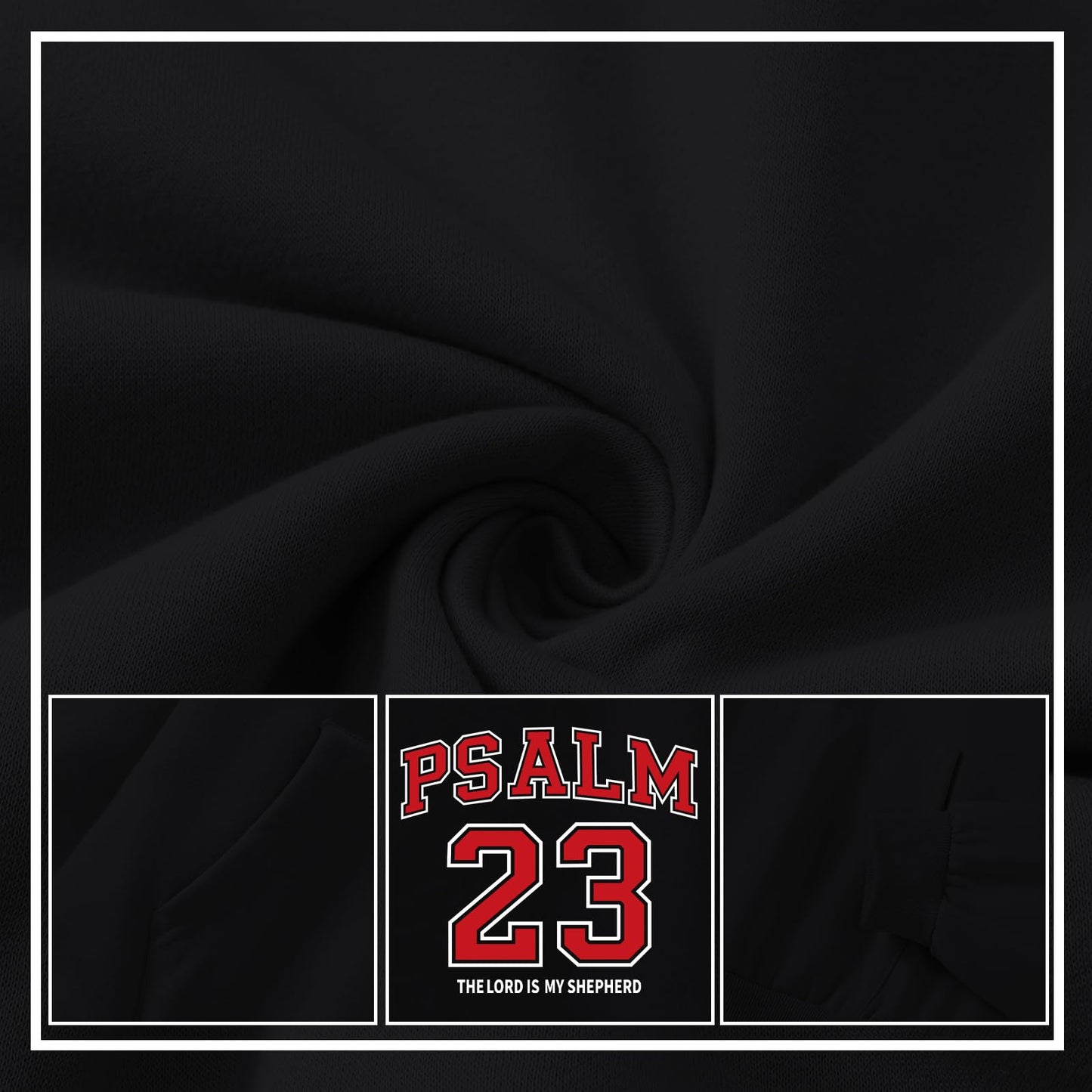 Christian Hoodies for Women Psalm 23 Sweatshirt