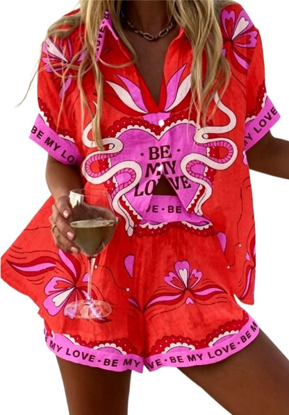 Women's Graffiti Graphic 2 Piece Outfits