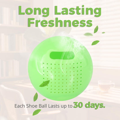 Knixmax Shoe Deodorizer Balls Odor Eliminator for Sneakers 6 Pack Baseball
