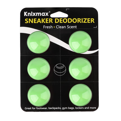 Knixmax Shoe Deodorizer Balls Odor Eliminator for Sneakers 6 Pack Baseball