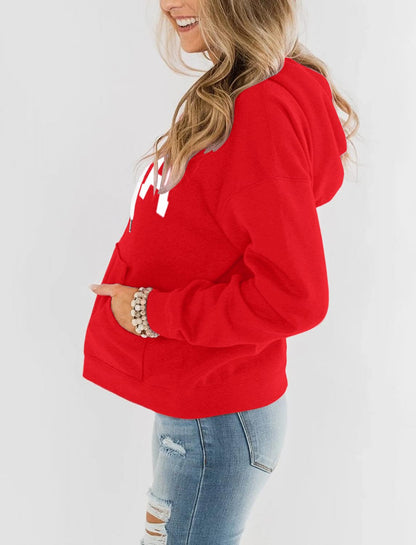 REVETRO Womens Sweatshirt USA Flag