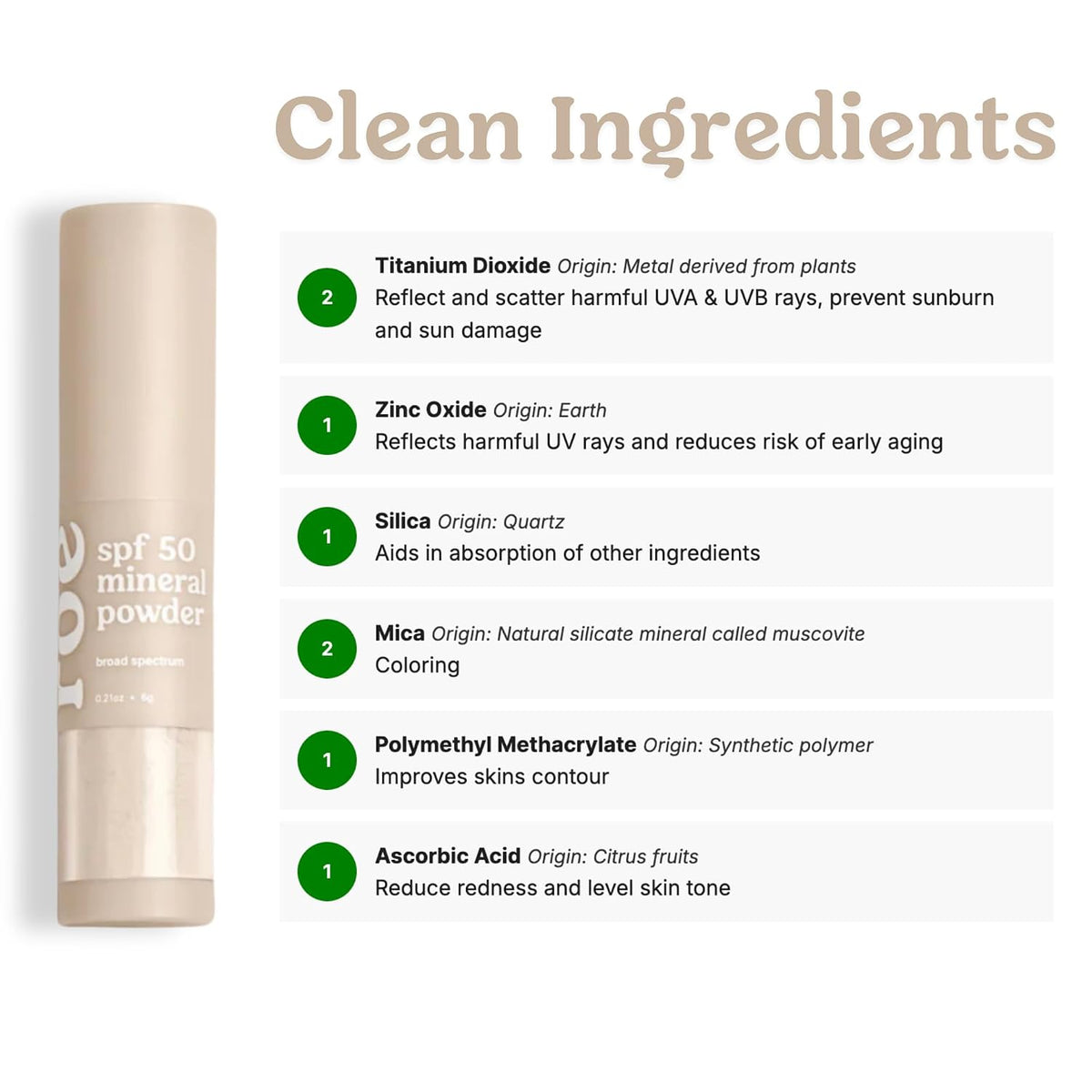 Roe Wellness- SPF 50 Powder Sunscreen Mineral-Based, Non-Toxic Brush-on For Kids, Adults & Babies | For Scalp, Face & Body (Reef Safe)