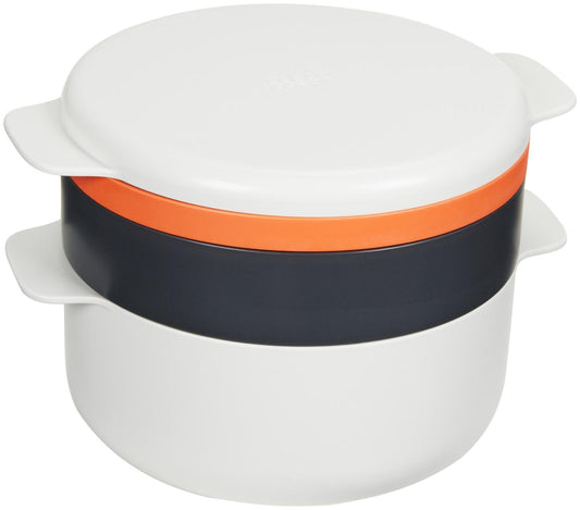 Joseph Joseph M-Cuisine Microwave Rice Cooker Steamer 2 Liter/8.5 Cup - Stone/Orange