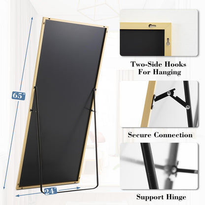 DUMOS 59"x16" Arched Full Length Mirror with Stand