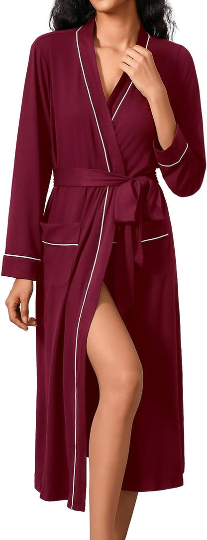 Ekouaer Womens Robe Long Lightweight Bathrobe