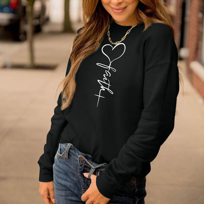 KIEKIECOO Faith Christian Sweatshirts