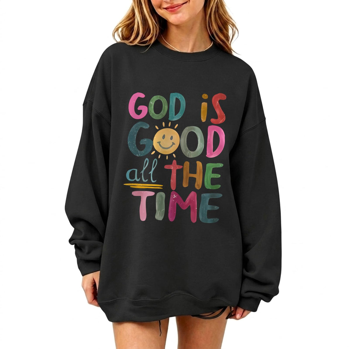 BeWithYou Christian Sweatshirts for Women -God is Good