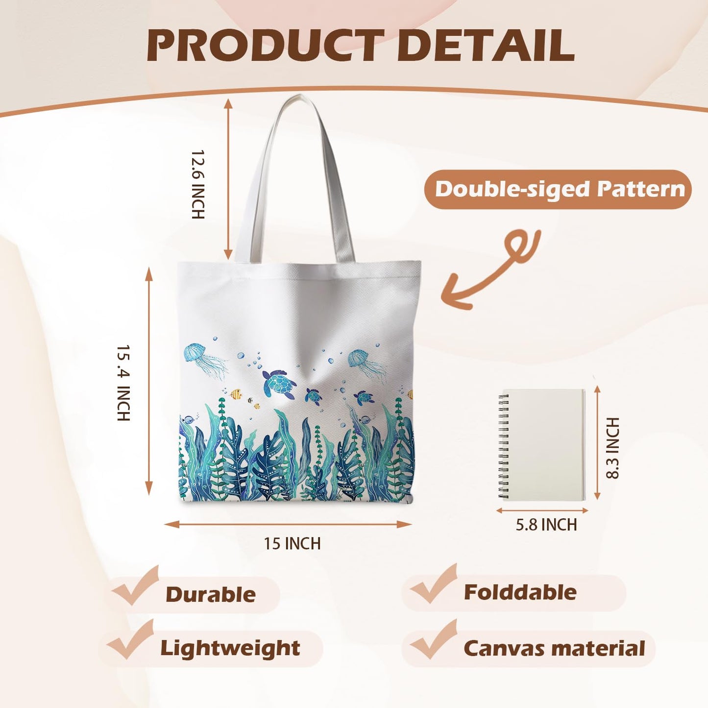 Canvas Summer Beach Tote