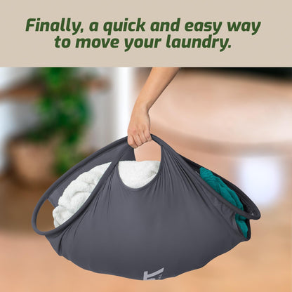 Laundry Turtle Collapsible Laundry Basket | Revolutionary Foldable Laundry Hamper | Innovative Laundry Basket for Dirty Clothes Washing & Dryer Removal Portable Laundry Grabber (Aqua, Large)
