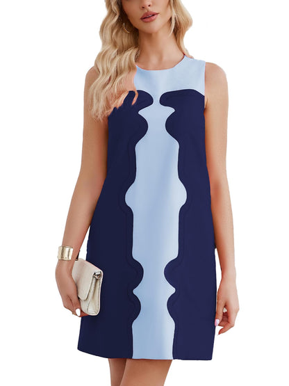 Ladyful Color Block Shift Dress