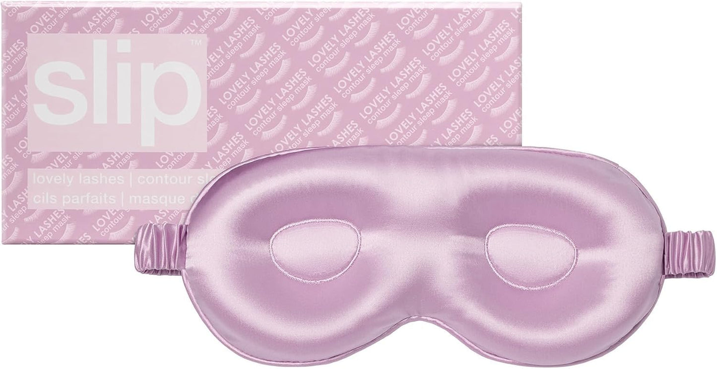 slip Pure Silk Contour Sleep Mask: Protect Your Delicate Lashes with Our Innovative, Lash-Friendly Design. Experience Uninterrupted Beauty Sleep with Slipsilk™ Comfort, 1 Contour Mask, Scarlet