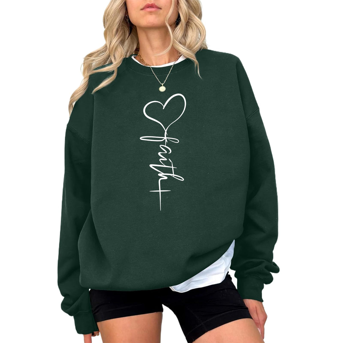 KIEKIECOO Faith Christian Sweatshirts