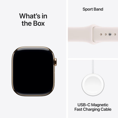 Apple Watch Series 11 [GPS 42mm] Smartwatch with Rose Gold Aluminum Case with Light Blush Sport Band - S/M. Sleep Score, Fitness Tracker, Health Monitoring, Always-On Display, Water Resistant