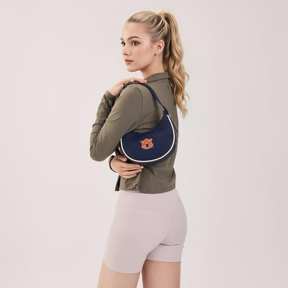 NCAA Crescent Shoulder Bag for Women, Half Moon Clutch Purses for Birthday/Graduation Gifts