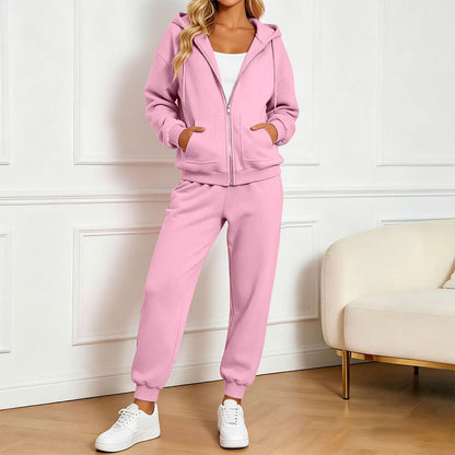 Jogger Sets For Women 2 Piece Zip Up Hoodie And Joggers Baggy Sweatsets