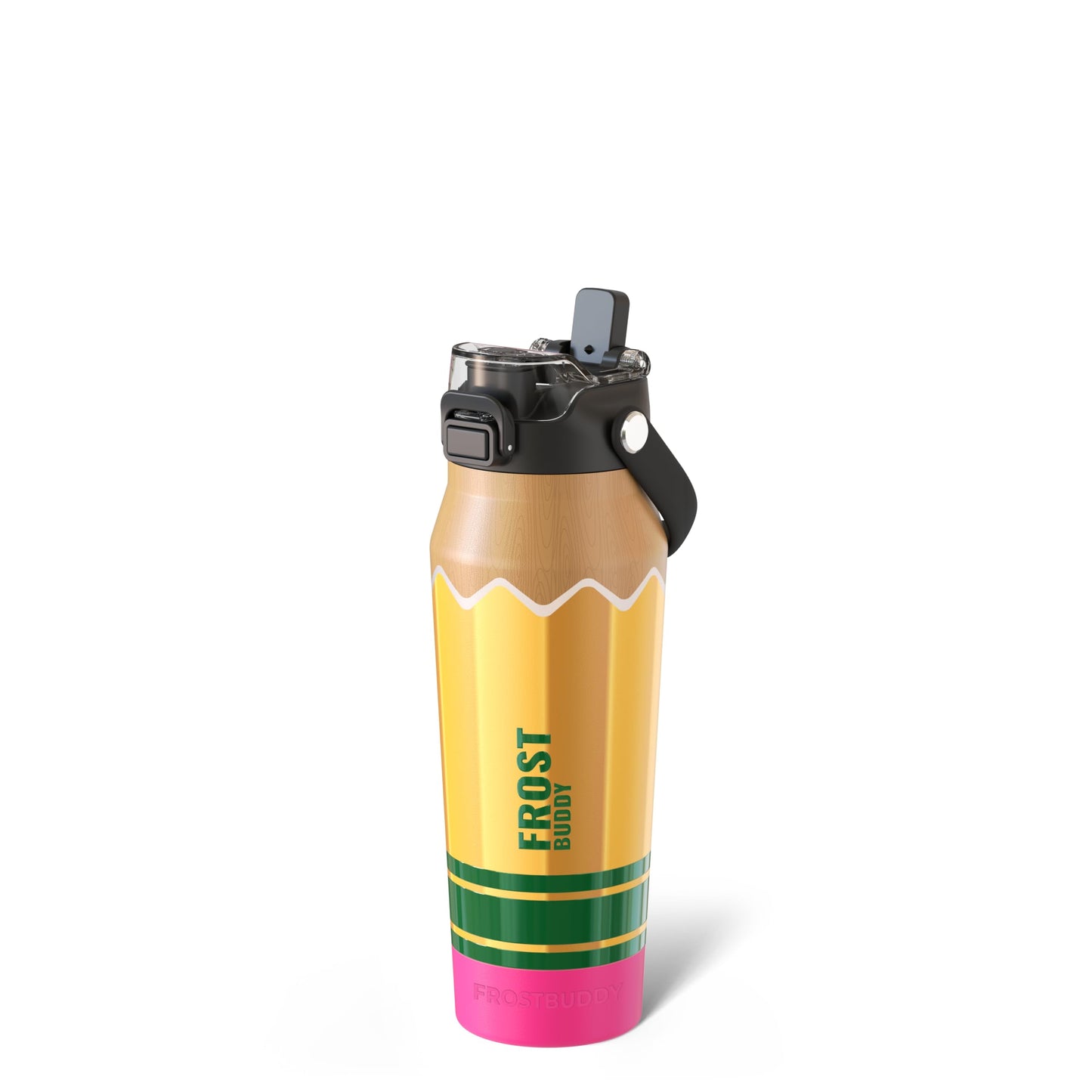 Frost Buddy 24oz Insulated Water Bottle - Straw & Chug Lid - Leak-Proof | Sip-or-chug dual lid | Ice-cold for 24+ hours | Cup-holder friendly