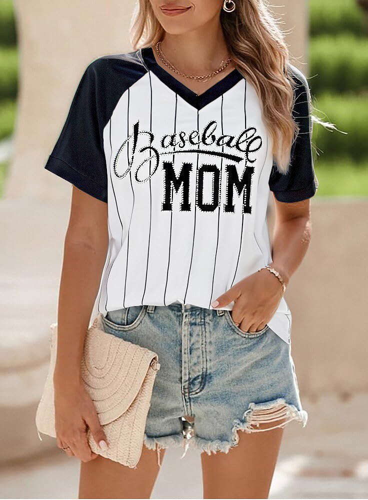 Baseball Shirt Women Baseball Mom Shirts Baseball Game Day Top