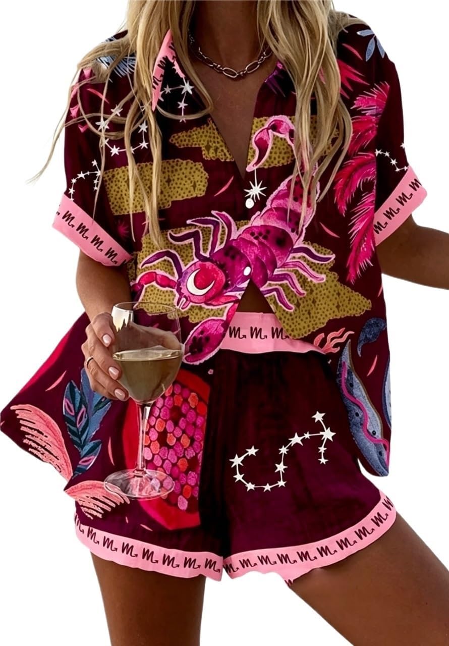 Women's Graffiti Graphic 2 Piece Outfits