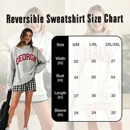 Personalized College Team Reversible Mockneck Sweatshirt, Custom Name with Font & Color Choices