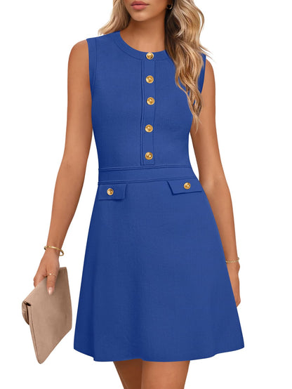 MEROKEETY Womens Summer Business Casual Mini Sweater Dress